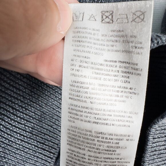 Armani Exchange Cotton Crew Neck Knit Pullover Sweater Mens Small Blue Gray - Picture 12 of 13